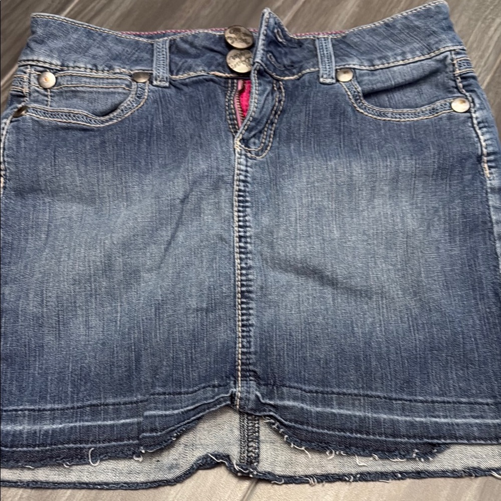 Wrangler Blue Mini Pencil Skirt Casual